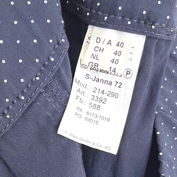 Navy Slim Pants with White Dots - Picture 6 of 6